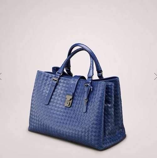 Bottega Veneta Nappa Leather Shoulder Handbag 7453 Blue